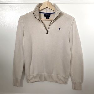 Ralph Lauren Boys Large Quarter Zip Sweater